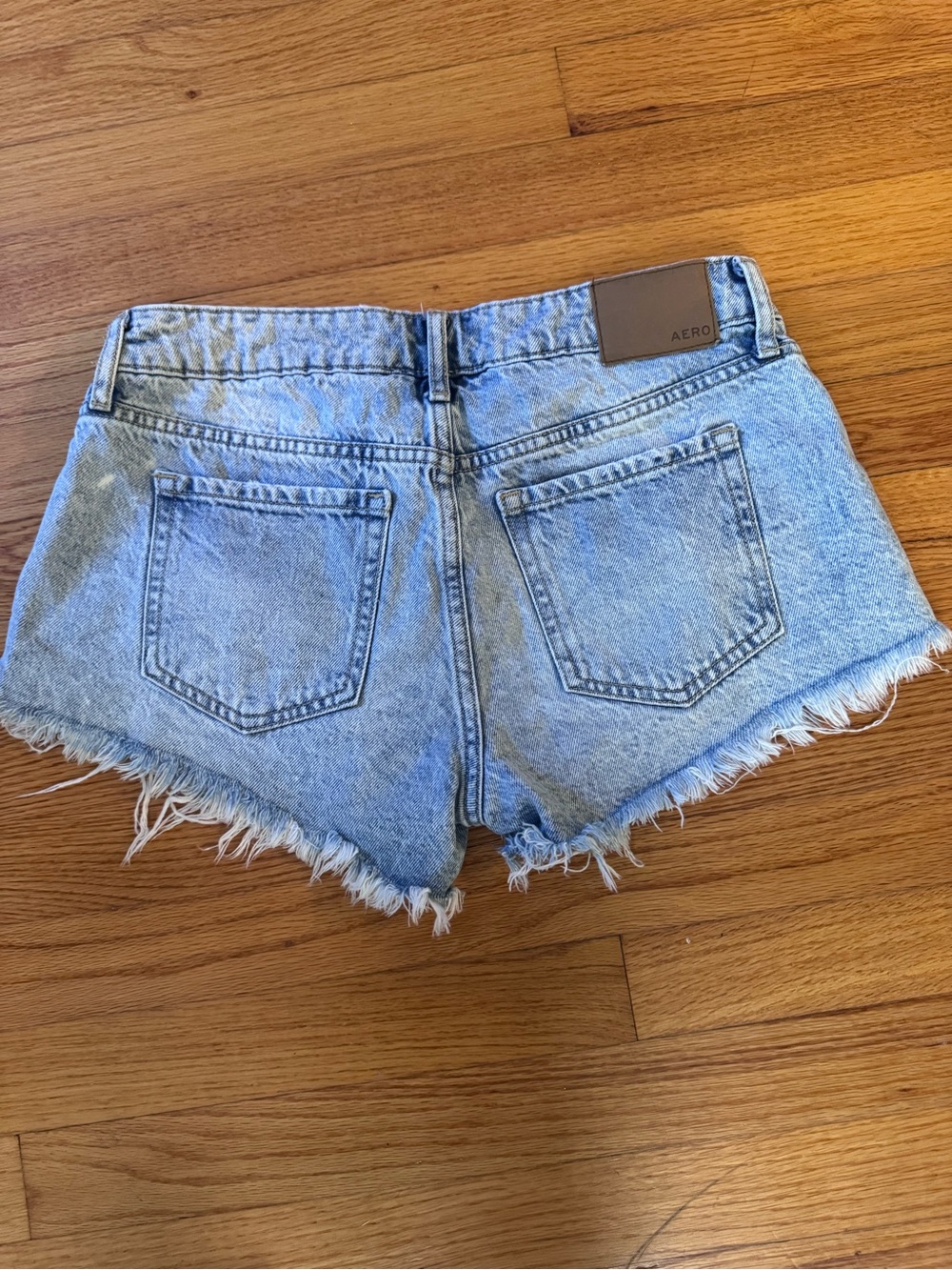 Bundle 4 $10 items for $30 Aeropostale Low Rise Denim Shorts Lace Insets 4 - Picture 5 of 6